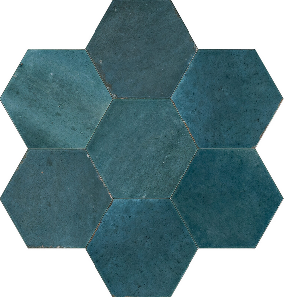 MARAZZI LUME BLUE MFFF ESAGONA 21x18,2 cm hexagónový obklad